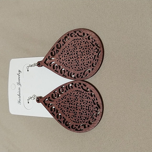 Wooden Boho Earrings - Picture 2 of 4